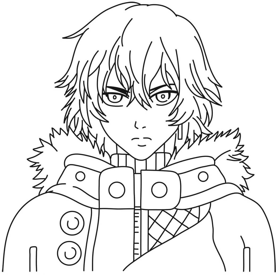 Coloriage Ayato Kirishima - Tokyo ghoul à imprimer